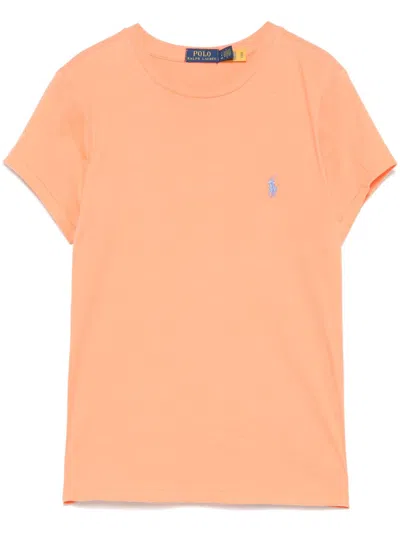 Polo Ralph Lauren Polo Pony-embroidered T-shirt In Orange