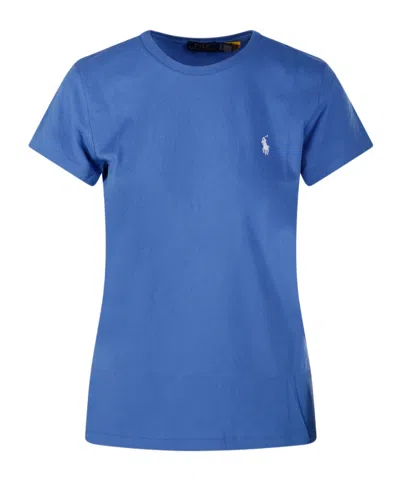 Polo Ralph Lauren Polo Pony-embroidered T-shirt In Blue