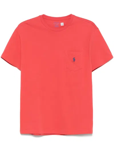 Polo Ralph Lauren T-shirt Mit Polo Pony-stickerei In Rot