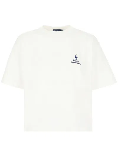 Polo Ralph Lauren Polo Pony-embroidered T-shirt In Weiss