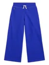 Polo Ralph Lauren Toddler And Little Girls French Terry Wide-leg Sweatpants In Blue