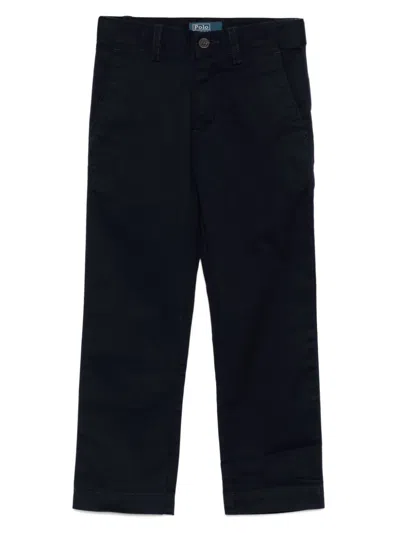 Polo Ralph Lauren Kids' Polo Pony-embroidered Trousers In Blue