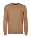 Polo Ralph Lauren Polo-pony-embroidered Wool Jumper In Brown