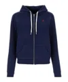 Polo Ralph Lauren Cable-knit Cotton Full-zip Hoodie In Newport Navy