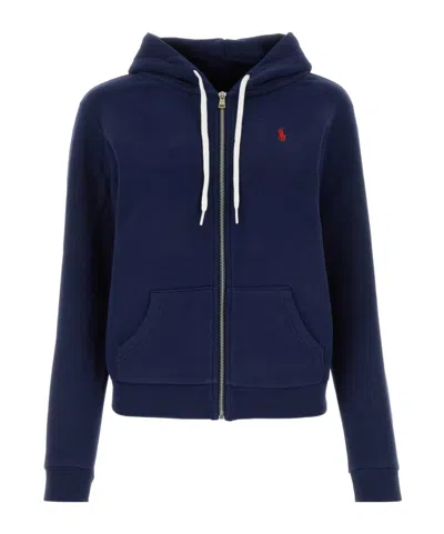 Polo Ralph Lauren Polo Pony-embroidered Zip-up Hoodie In Black