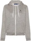 Polo Ralph Lauren Grey Zip-up Sweatshirt In Cotton Blend In Gray