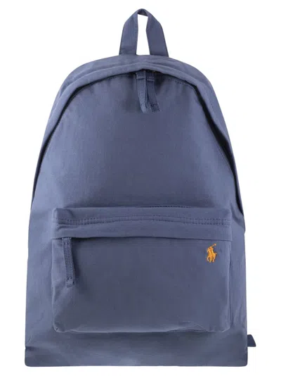 Polo Ralph Lauren Polo Pony Embroidered Zipped Backpack In Blue