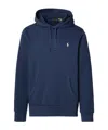 Polo Ralph Lauren Polo Pony-embroideredcotton Hoodie In Blue