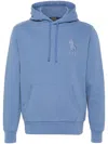 Polo Ralph Lauren Cotton Sweatshirt With Kangaroo Pocket And Drawstring Hood In Blue