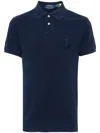 Polo Ralph Lauren Blue Polo Shirt With Large Pony Detail On The Front In Cotton Piquet Man In Blue