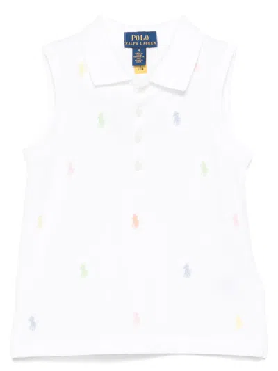 Polo Ralph Lauren Kids' Polo Pony-embroidery Polo Shirt In White