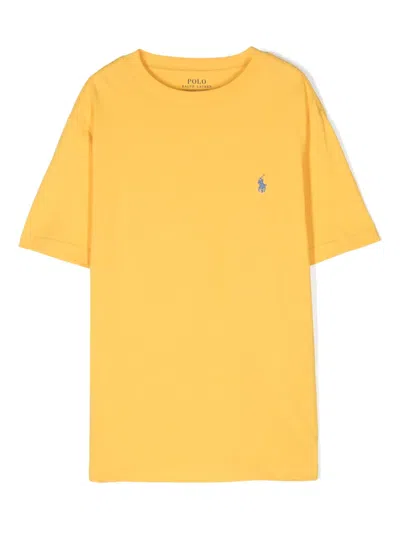 Polo Ralph Lauren Kids' Polo Pony-embroidery T-shirt In Gelb