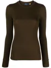 Polo Ralph Lauren Polo Pony Fine-knit Jumper In Brown