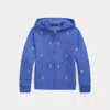 Polo Ralph Lauren Polo Pony Fleece Full-zip Hoodie In Scottsdale Blue