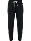 Polo Ralph Lauren Ankle-length Athletic Pants With Tapered Cuffs In Schwarz