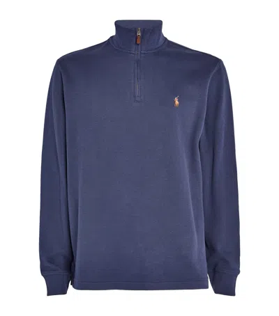 Polo Ralph Lauren Polo Pony Half-zip Sweatshirt In Navy
