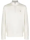 Polo Ralph Lauren Polo Pony Half-zip Sweatshirt In Neutrals