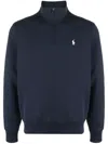 Polo Ralph Lauren Mens Aviator Navy Brand-embroidery High-neck Regular-fit Cotton And Recycled-polyester Sweatshirt Xx In Blue