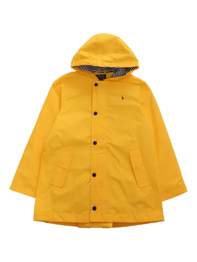 Polo Ralph Lauren Kids' Polo Pony Hooded Raincoat In Yellow