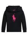 Polo Ralph Lauren Toddler And Little Boys Pink Pony Fleece Hoodie In Black