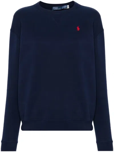 Polo Ralph Lauren Polo Pony Jersey Sweatshirt In Blue