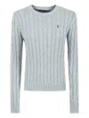 Polo Ralph Lauren Julianna Cable Knit Pullover In 蓝色