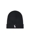 Polo Ralph Lauren Polo Pony Knit Beanie Hat In Black