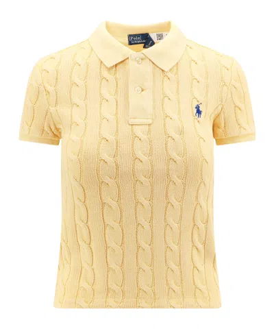 POLO RALPH LAUREN POLO RALPH LAUREN POLO-PONY EMBROIDERED KNITTED POLO TOP