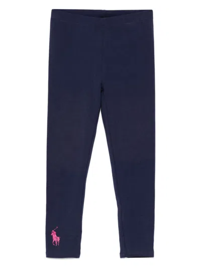Polo Ralph Lauren Kids' Polo Pony Leggings In Blue