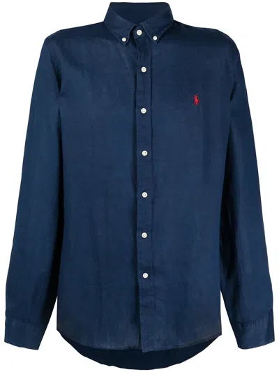 POLO RALPH LAUREN POLO PONY LINEN SHIRT