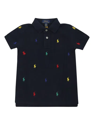 Polo Ralph Lauren Kids' Polo Pony-logo Polo Shirt In Black