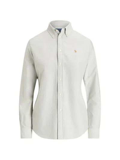 Polo Ralph Lauren Polo Pony Long-sleeved Shirt In Gray