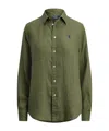 Polo Ralph Lauren Long Sleeve Shirt Collared Neck Buttons In Green