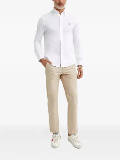 Polo Ralph Lauren Polo Pony Long-sleeved Shirt In White