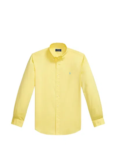 Polo Ralph Lauren Polo Pony Long-sleeved Shirt In Yellow