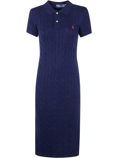 Polo Ralph Lauren Polo Pony Midi Dress In Blue