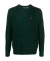 Polo Ralph Lauren Wool-cashmere Cable-knit Sweater In Green