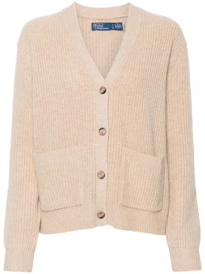 Polo Ralph Lauren Polo Pony-motif Cardigan In Beige Khaki