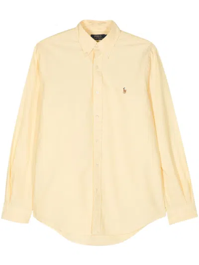 Polo Ralph Lauren Polo Pony-motif Cotton Shirt In Neutral