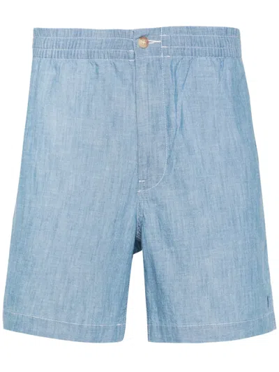 Polo Ralph Lauren Polo Pony-motif Cotton Shorts In Blue