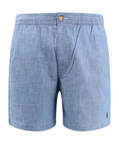 Polo Ralph Lauren Polo Pony-motif Cotton Shorts In Blue