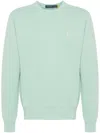 Polo Ralph Lauren Green Polo Pony Cotton Sweatshirt In Green