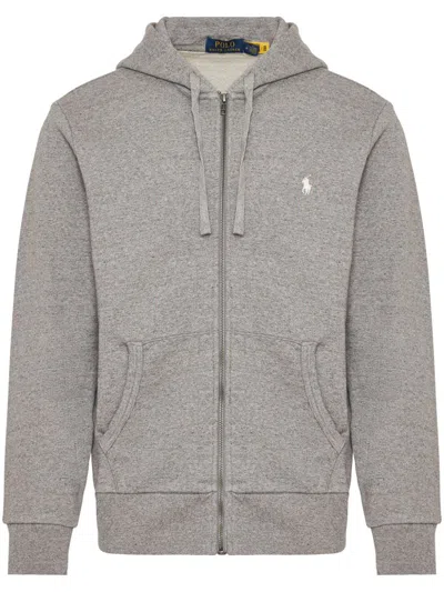 Polo Ralph Lauren Polo Pony-motif Hoodie In Gray