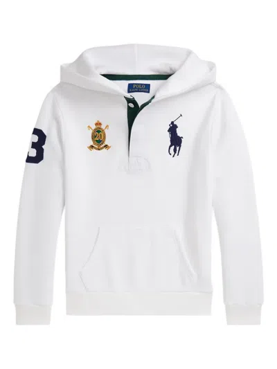 Polo Ralph Lauren Kids' Polo Pony-motif Hoodie In White