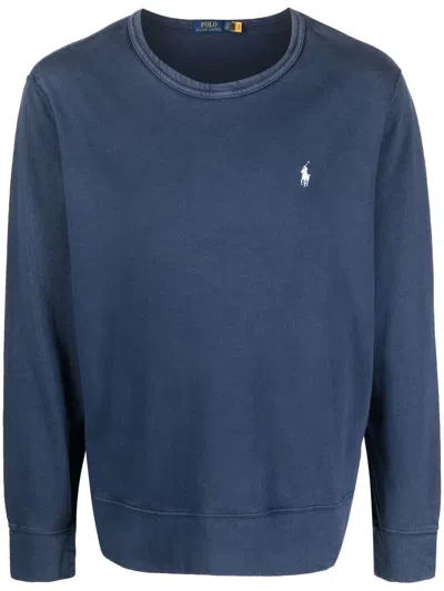 Polo Ralph Lauren Crew Neck Sweatshirt Clothing In Blue