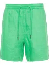 Polo Ralph Lauren Polo Pony-motif Linen Shorts In Green