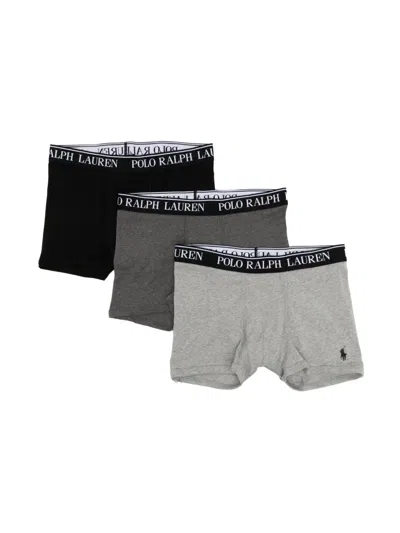 Polo Ralph Lauren Kids' Polo Pony-motif Pack-of-three Boxers In Black