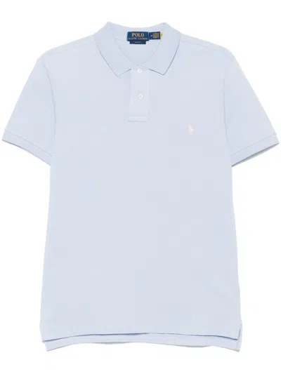 Polo Ralph Lauren Polo-pony-motif Polo Shirt In Blue