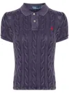 Polo Ralph Lauren Cotton Polo Shirt With Embroidered Logo In Blue