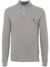 Polo Ralph Lauren Ralph Lauren Long Sleeve Polo T Shirt Grey In Grey
